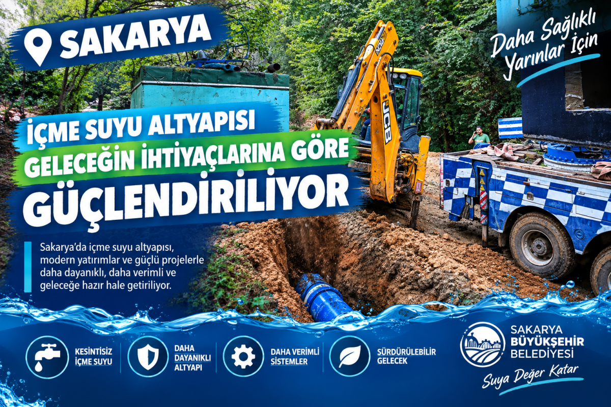 Sakarya’da İçme Suyu Altyapısı Geleceğin İhtiyaçlarına Göre Güçlendiriliyor