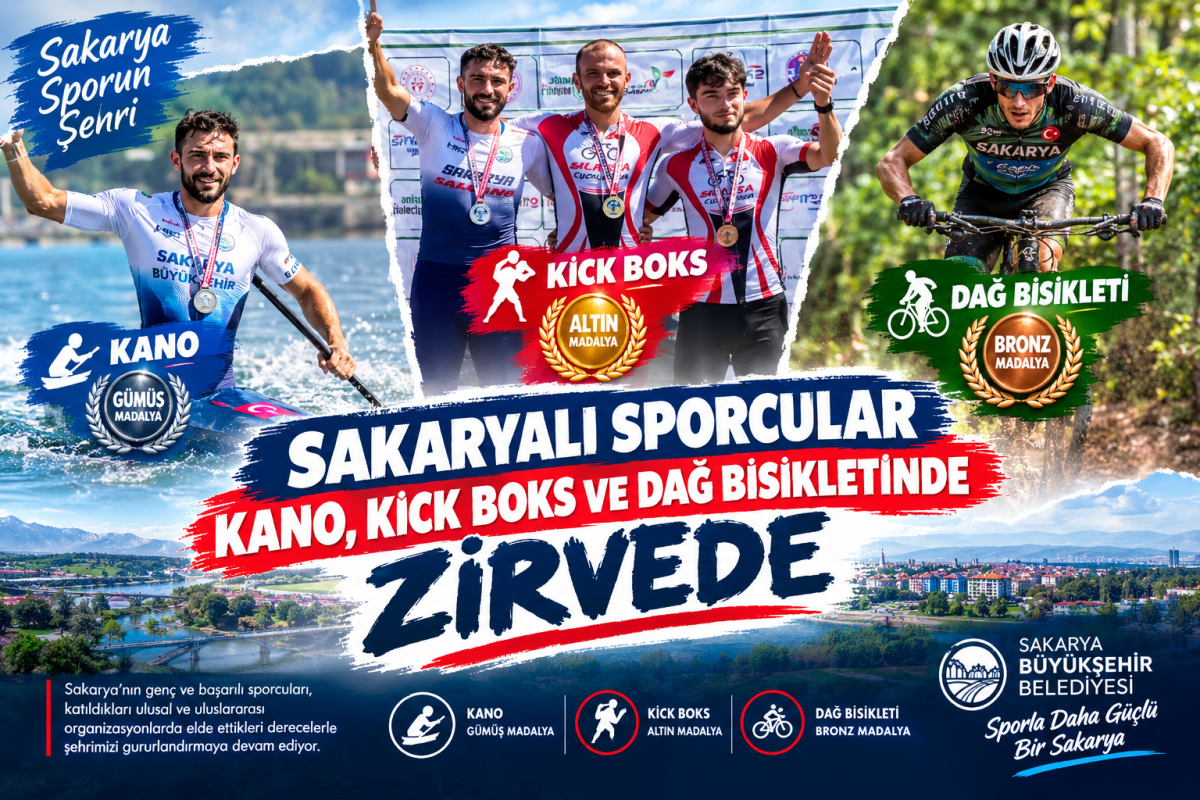 Sakaryalı Sporcular Kano, Kick Boks ve Dağ Bisikletinde Zirvede