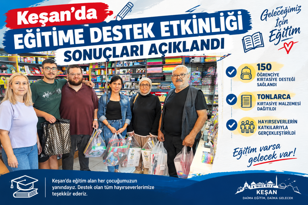 Keşan’da Eğitime Destek Etkinliğinin Sonuçları Açıklandı