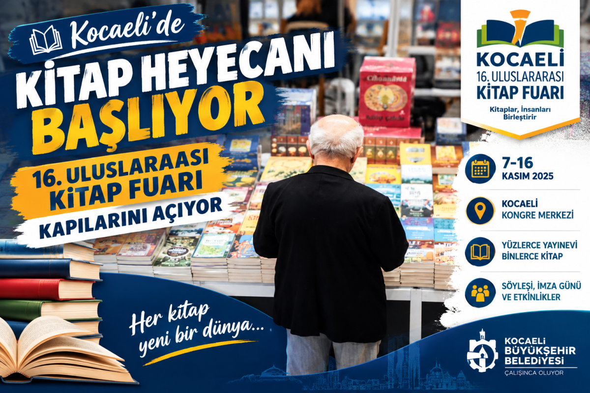Kocaeli’de Kitap Heyecanı Başlıyor: 16. Uluslararası Kitap Fuarı Kapılarını Açıyor