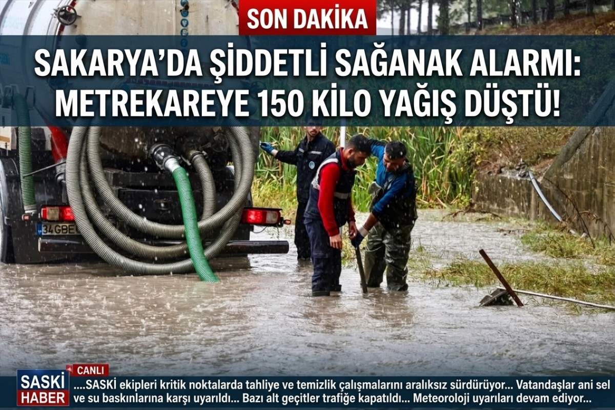 Sakarya’da Kuvvetli Yağış: Bazı Noktalarda Metrekareye 150 Kilo Düştü