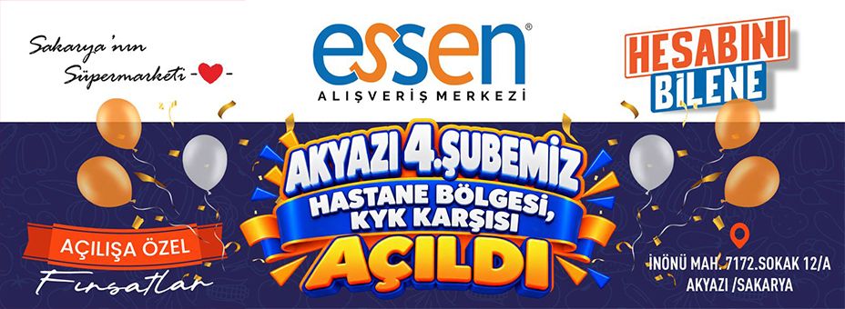 ESSEN MARKET AKYAZI’DA 38. ŞUBESİNİ AÇTI!