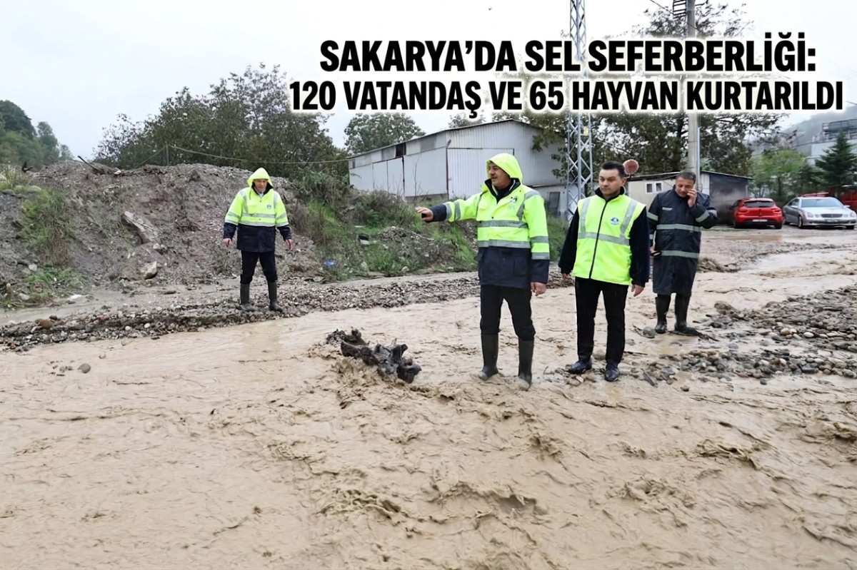 Sakarya’da Sel Seferberliği: 120 Vatandaş ve 65 Hayvan Kurtarıldı